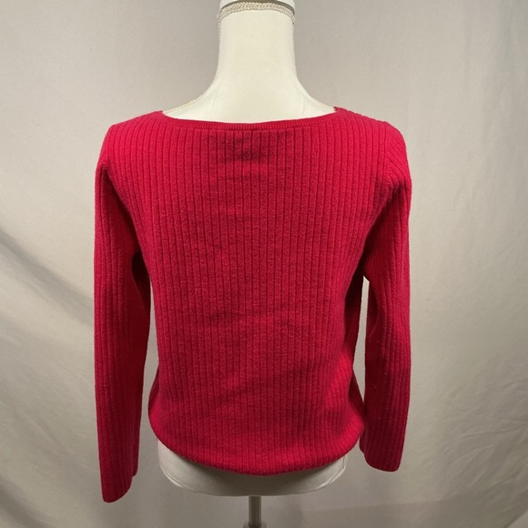 Talbots Ribbed Crew Neck Sweater - Pink Size Large - Picture 2 of 4
